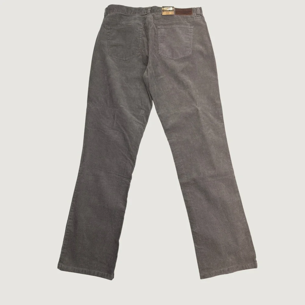 Lauren Ralph Lauren Corduroy Pants Womens 10 Ballard Gray Straight Leg NWT